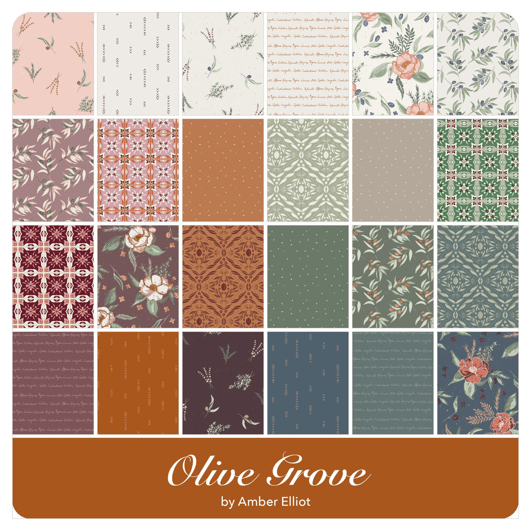Olive Grove - Fat Quarter Bundle (24 pcs) by Amber Elliot for Riley Blake