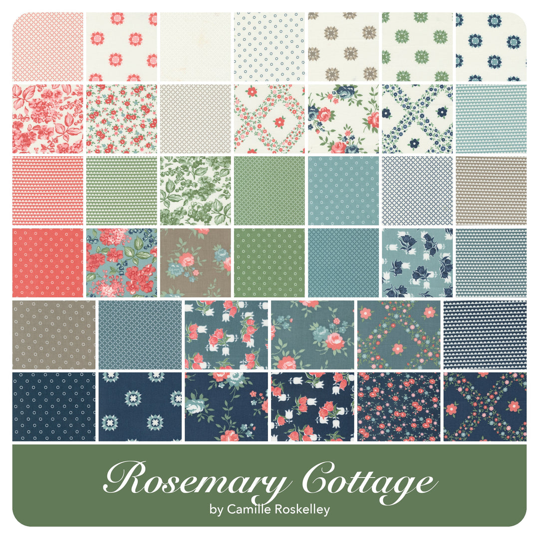 Rosemary Cottage - Fat Eighth Bundle (40 pcs) by Camille Roskelley for Moda