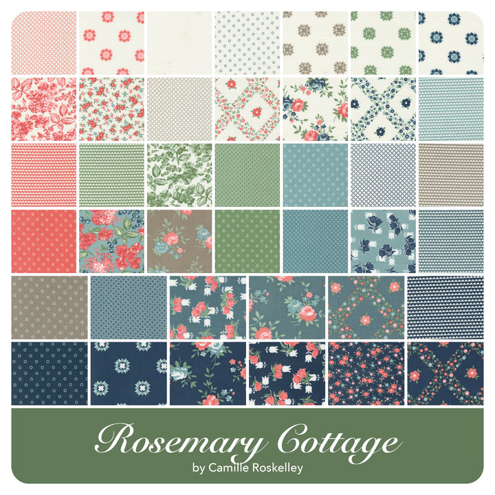 Rosemary Cottage - Fat Eighth Bundle (40 pcs) by Camille Roskelley for Moda