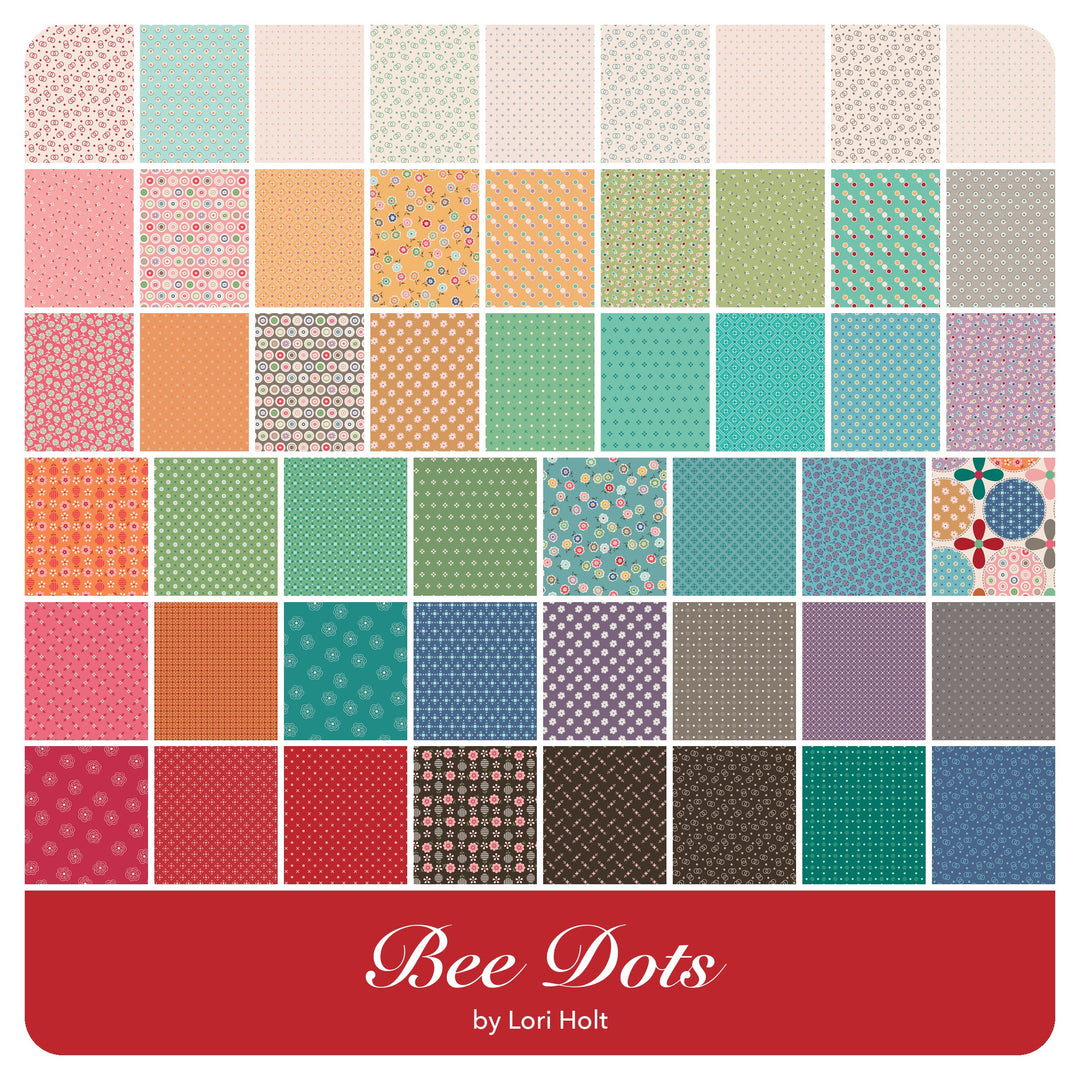 Bee Dots - Fat Quarter Bundle (48 pcs) by Lori Holt for Riley Blake