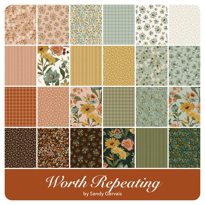 Worth Repeating - Fat Quarter Bundle (24 pcs) by Sandy Gervais for Riley Blake