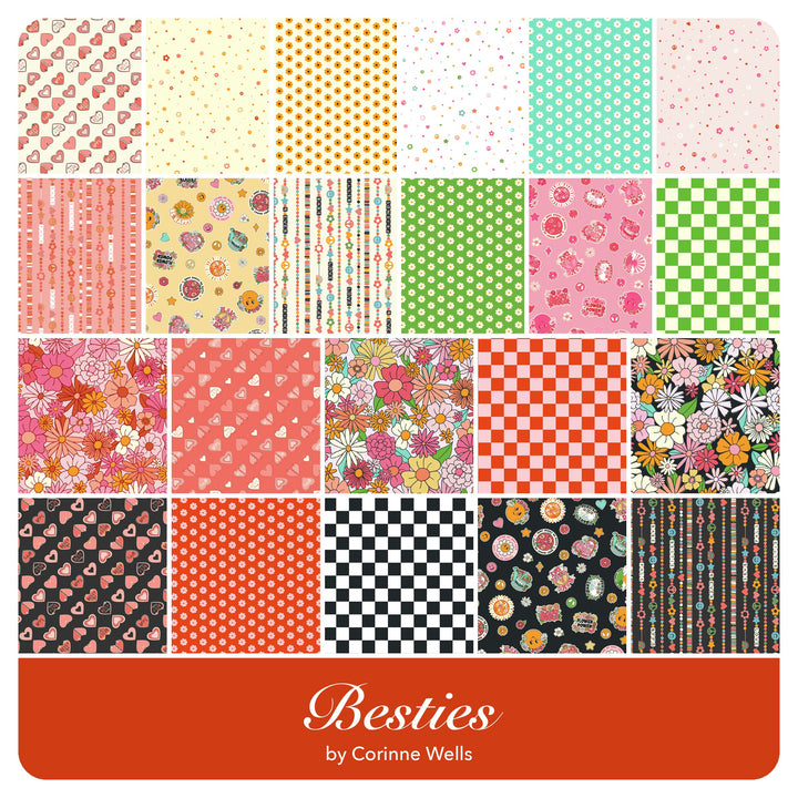 Besties - Layer Cake (42 pcs) by Corinne Wells for Riley Blake