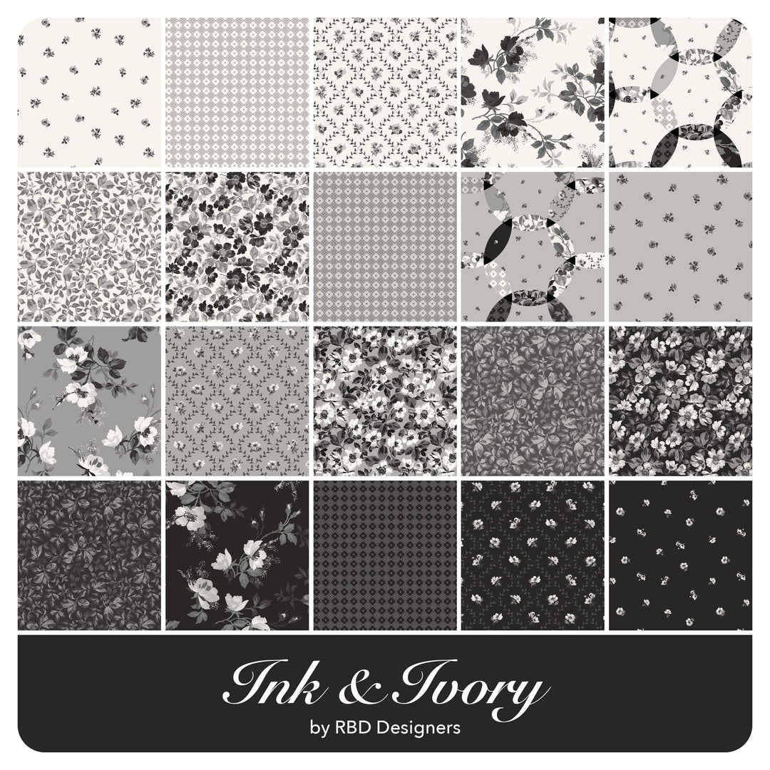 Ink &amp; Ivory - Fat Quarter Bundle (18 pcs) by RBD Designers for Riley Blake