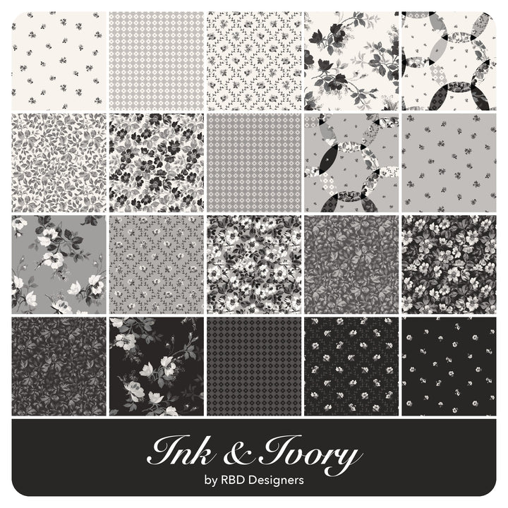 Ink &amp; Ivory - Fat Quarter Bundle (18 pcs) by RBD Designers for Riley Blake