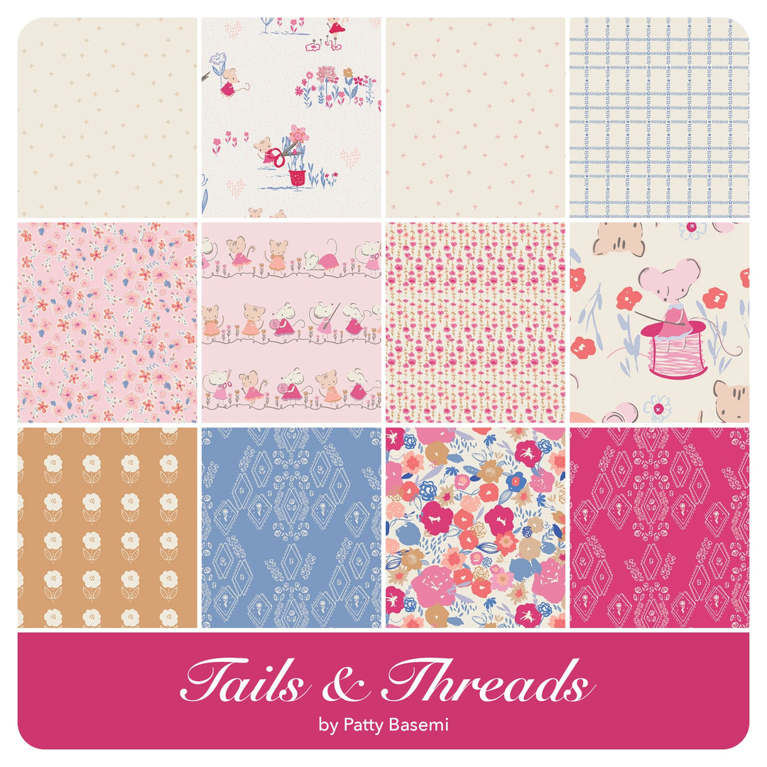 Tails &amp; Threads - Fat Quarter Bundle (11 pcs) by Patty Basemi for Art Gallery Fabrics