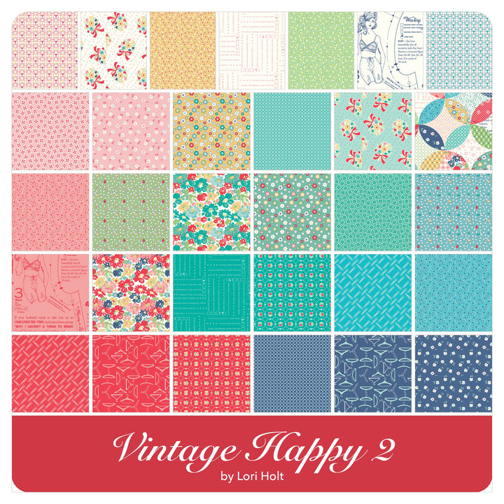 Vintage Happy 2 - Fat Eighth Bundle (13 pcs) by Lori Holt for Riley Blake