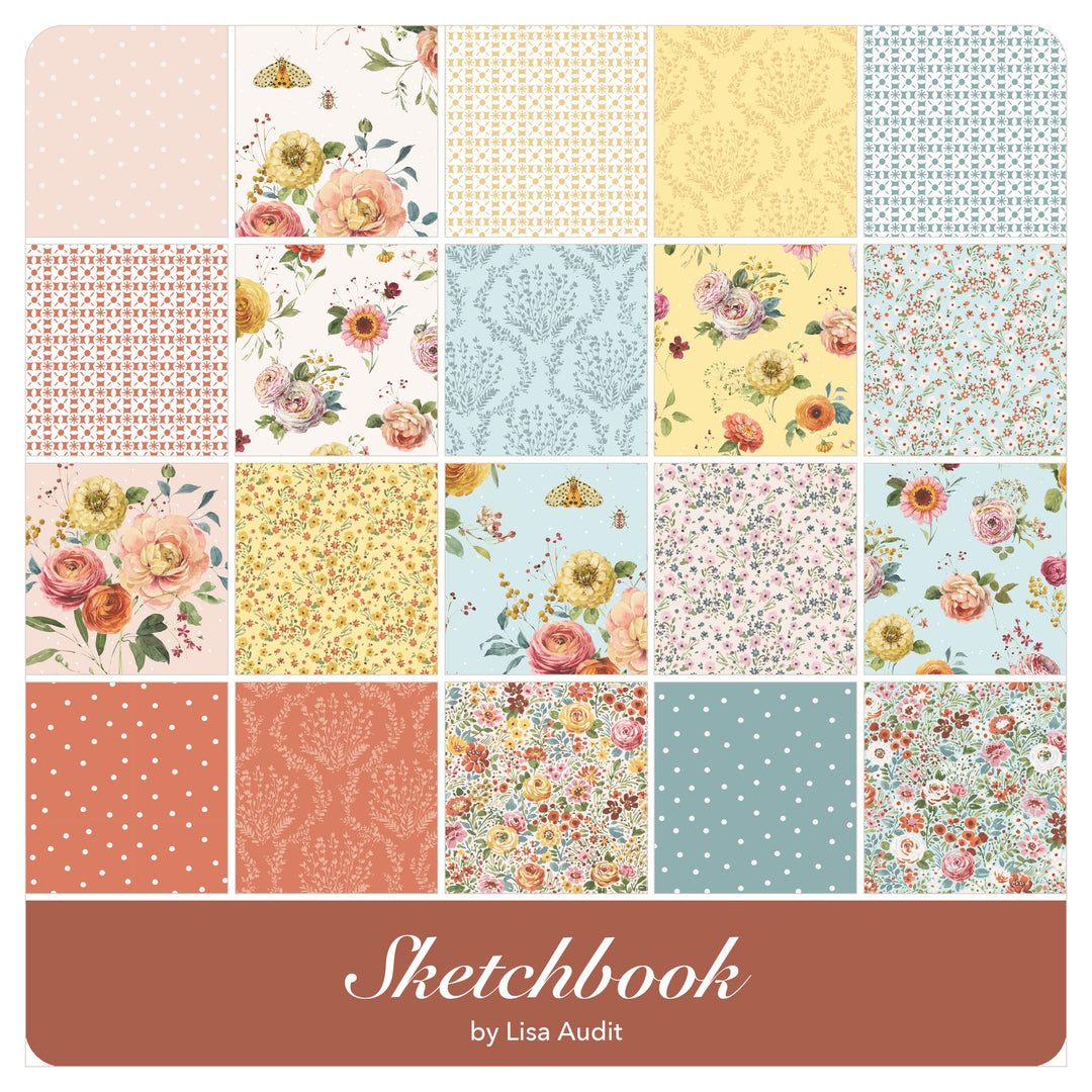 Sketchbook - Layer Cake (42 pcs) by Lisa Audit for Riley Blake
