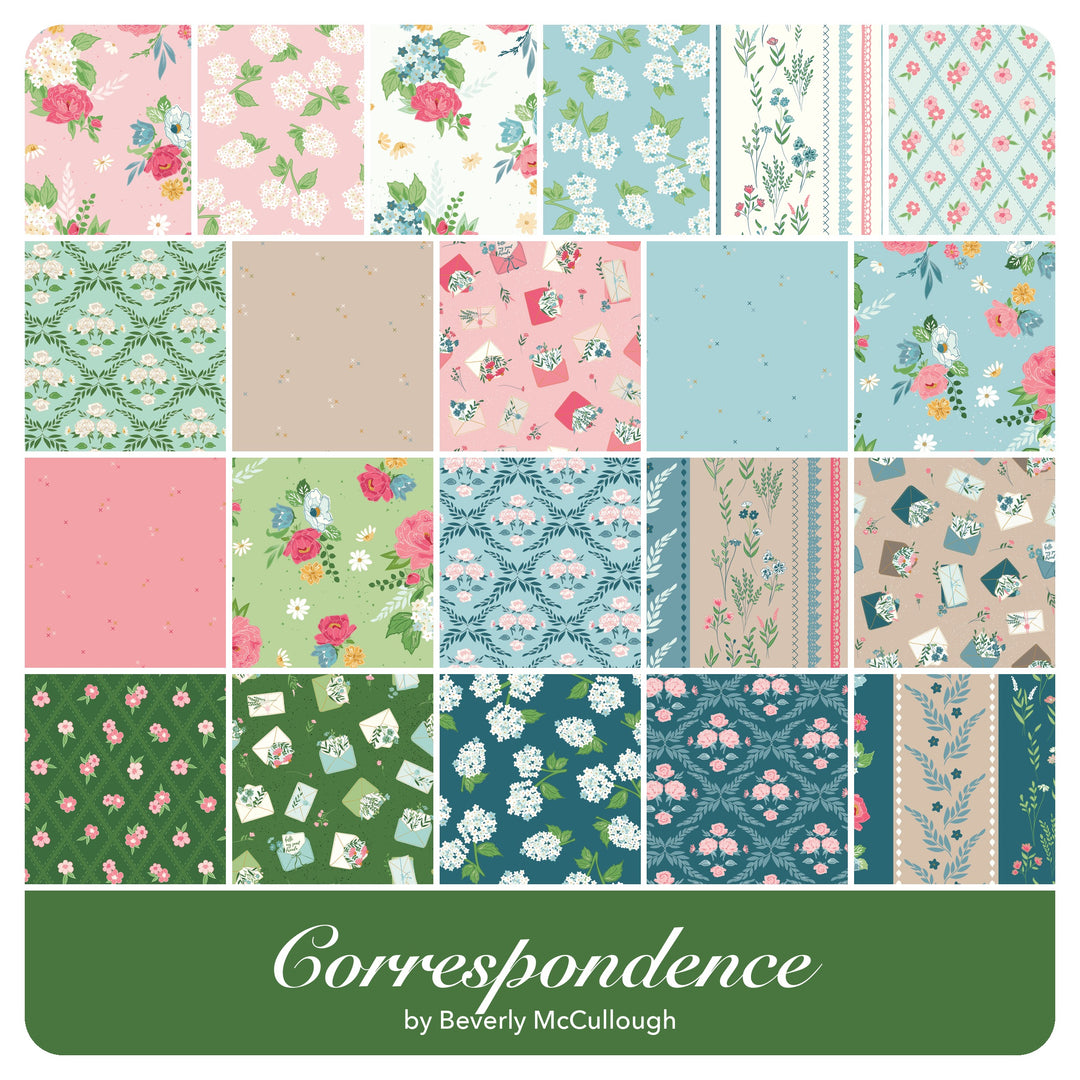 Correspondence - Fat Quarter Bundle (21 pcs) by Beverly Mccullough for Riley Blake