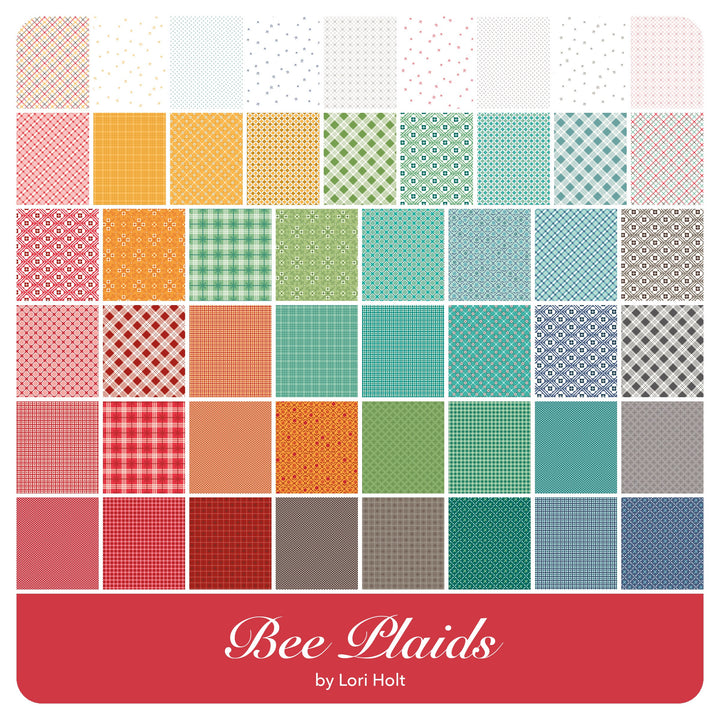 Bee Plaids - Half Yard Bundle (41 pcs) by Lori Holt for Riley Blake