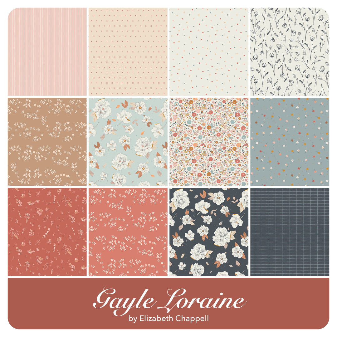 Gayle Loraine - Fat Quarter Bundle (12 pcs) by Elizabeth Chappell for Art Gallery Fabrics
