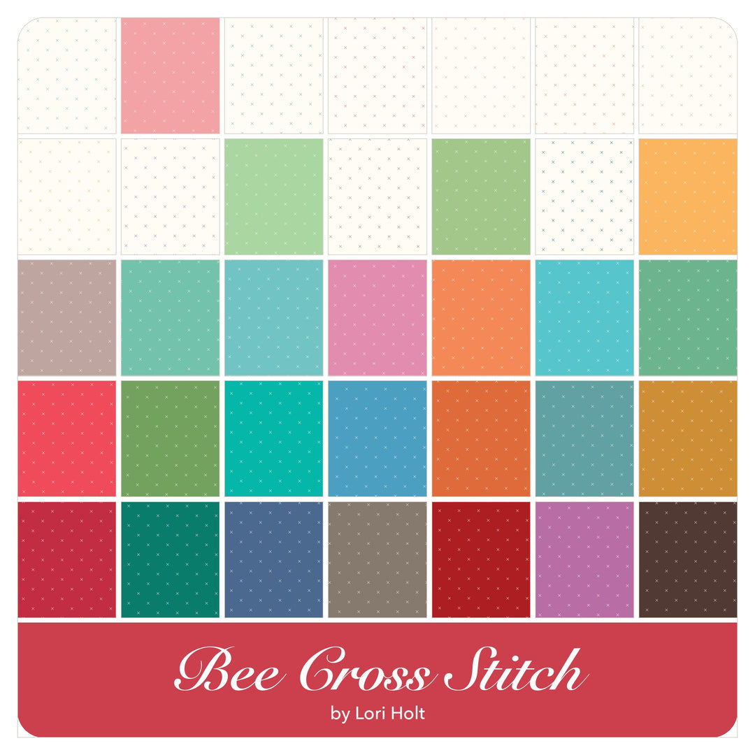 Bee Cross Stitch - Fat Quarter Bundle (23 pcs) by Lori Holt for Riley Blake
