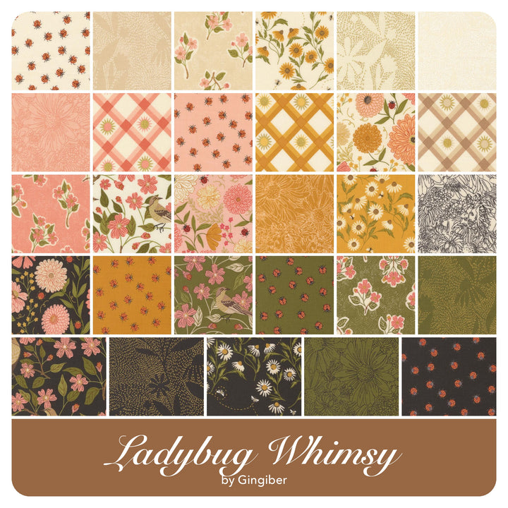 Ladybug Whimsy - Jelly Roll (40 pcs) by Gingiber for Moda