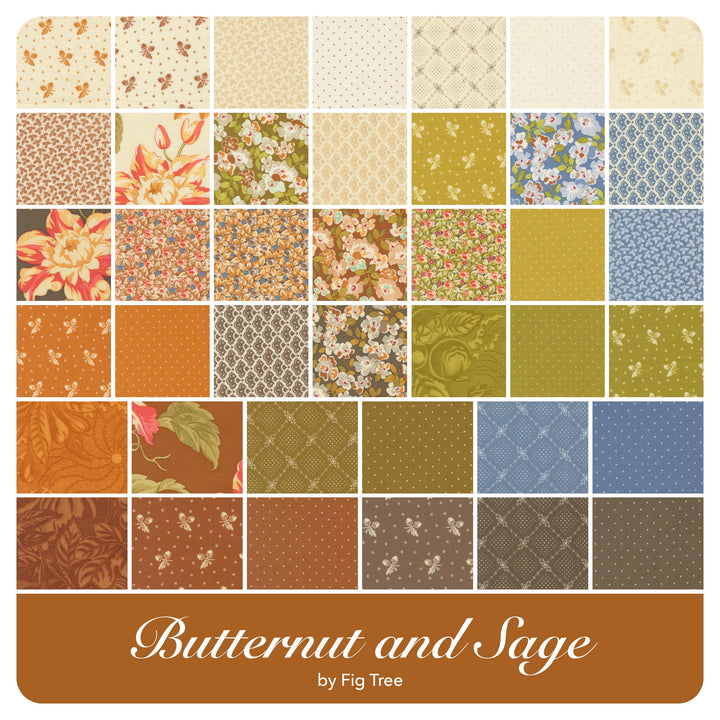 Butternut and Sage - Jelly Roll (40 pcs) by Fig Tree for Moda