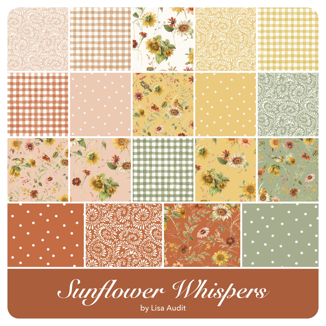 Sunflower Whispers - Fat Quarter Bundle (19 pcs) by Lisa Audit for Riley Blake