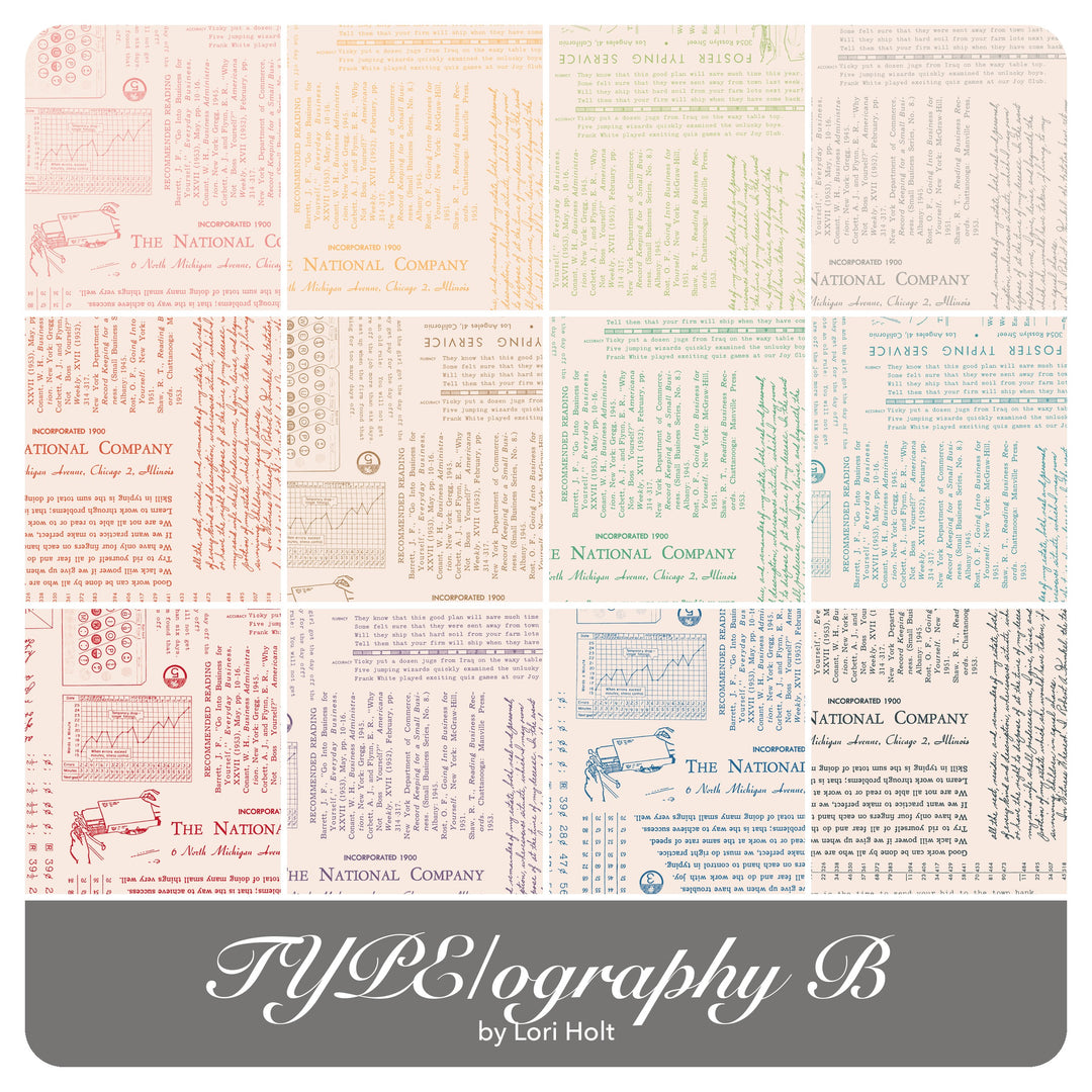 TYPE/ography B - Layer Cake (42 pcs) by Lori Holt for Riley Blake