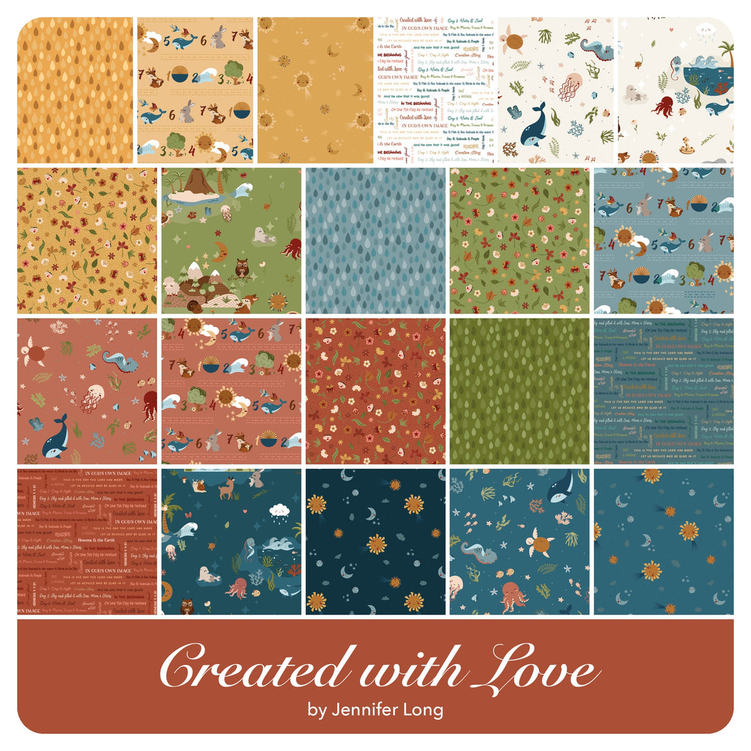 Created with Love - Fat Quarter Bundle (21 pcs) by Jennifer Long for Riley Blake