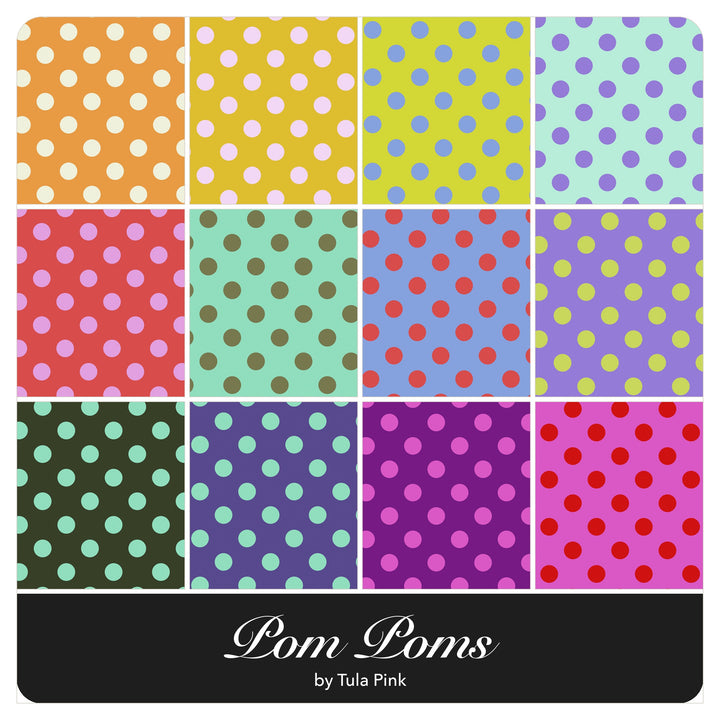 Pom Poms - Half Yard Bundle (11 pcs) by Tula Pink for Free Spirit