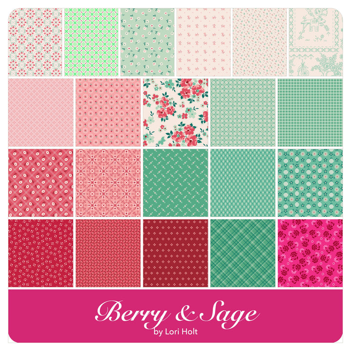 Berry &amp; Sage - Charm Pack (42 pcs) by Lori Holt for Riley Blake
