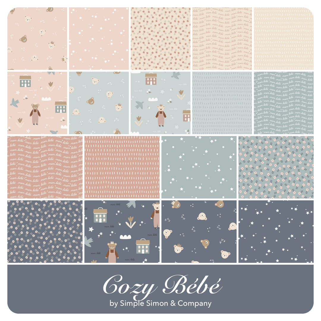 Cozy Bébé - Layer Cake (42 pcs) by Simple Simon &amp; Company for Riley Blake