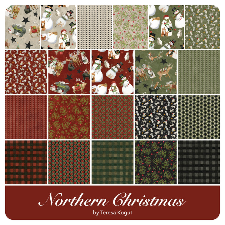 Northern Christmas - Jelly Roll (40 pcs) by Teresa Kogut for Riley Blake