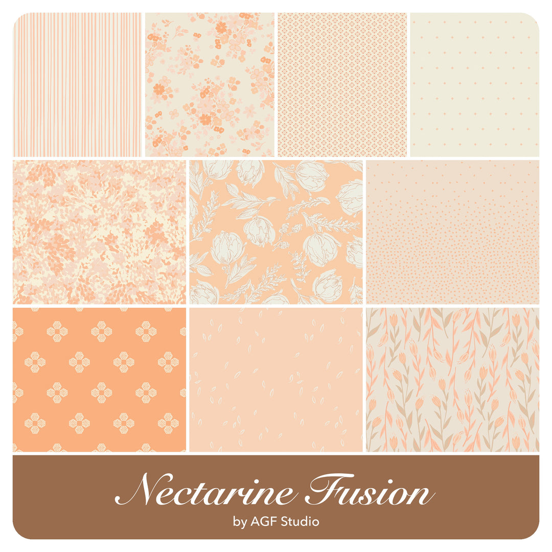 Nectarine Fusion - Fat Quarter Bundle (10 pcs) by AGF Studio for Art Gallery Fabrics