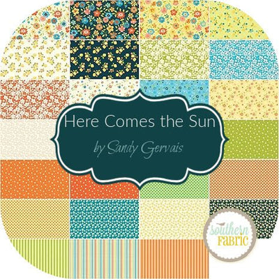 Here Comes The Sun - Layer Cake (42 pcs) by Sandy Gervais for Riley Blake (10-14810-42)