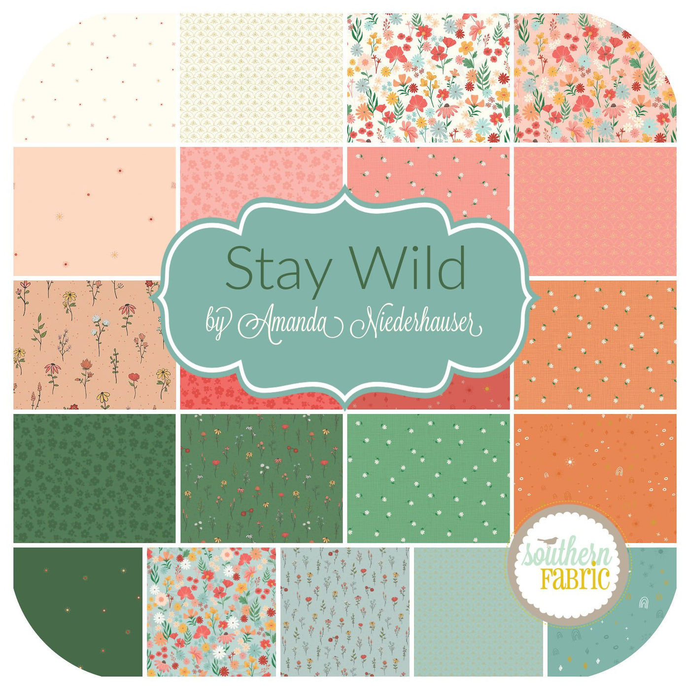 Stay Wild - Fat Quarter Bundle (21 pcs) by Amanda Niederhauser for Riley Blake (FQ-15210-21)