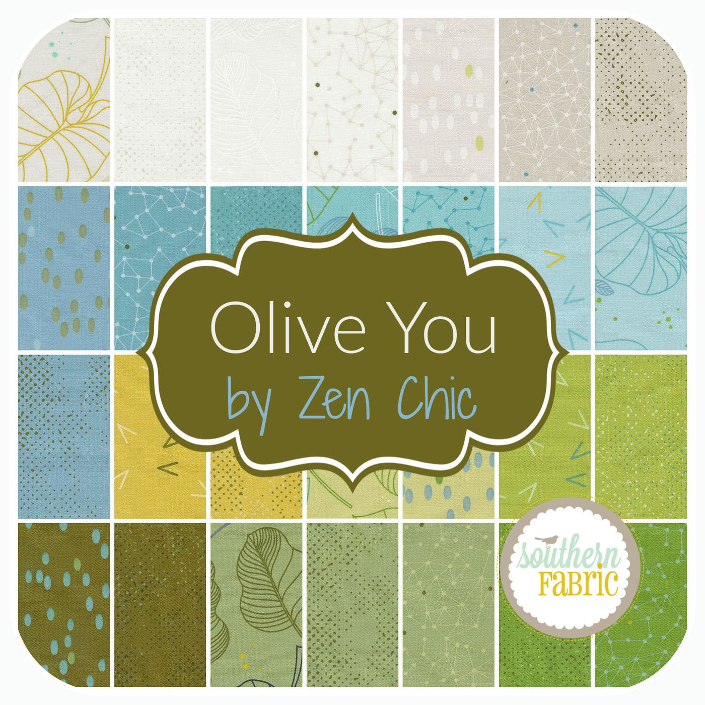 Olive You - Fat Quarter Bundle (28 pcs) by Zen Chic for Moda