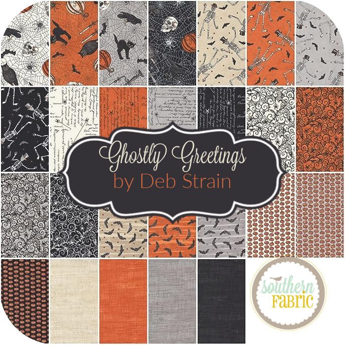 Ghostly Greetings Fat Eighth Bundle (26 pcs) by Deb Strain for Moda (56040F8)