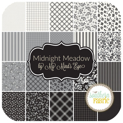 Midnight Meadow - Layer Cake (42 pcs) by My Mind'S Eye for Riley Blake (10-15320-42)