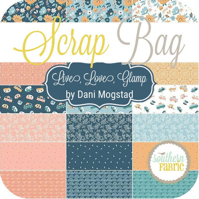 Live, Love, Glamp Scrap Bag (approx 2 yards) by Dani Mogstad for Riley Blake (DM.LLG.SB)