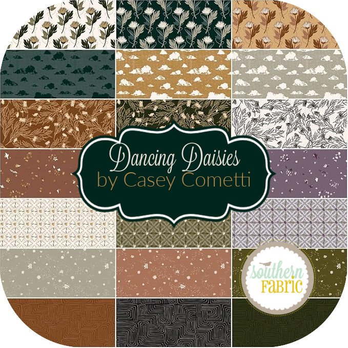 Dancing Daisies Layer Cake (42 pcs) by Casey Cometti for Riley Blake (10-14540-42)
