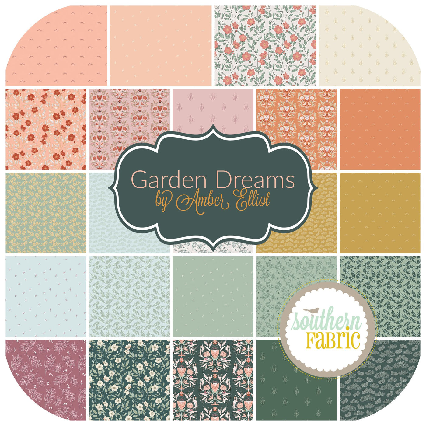 Garden Dreams - Layer Cake (42 pcs) by Amber Elliot for Riley Blake (10-15090-42)