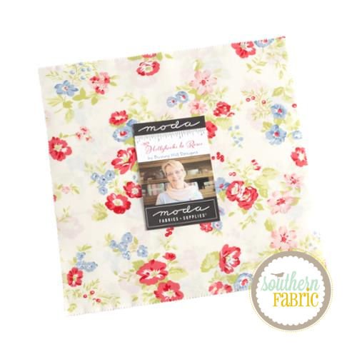 Hollyhocks Roses - Layer Cake (42 pcs) by Bunny Hill Designs for Moda