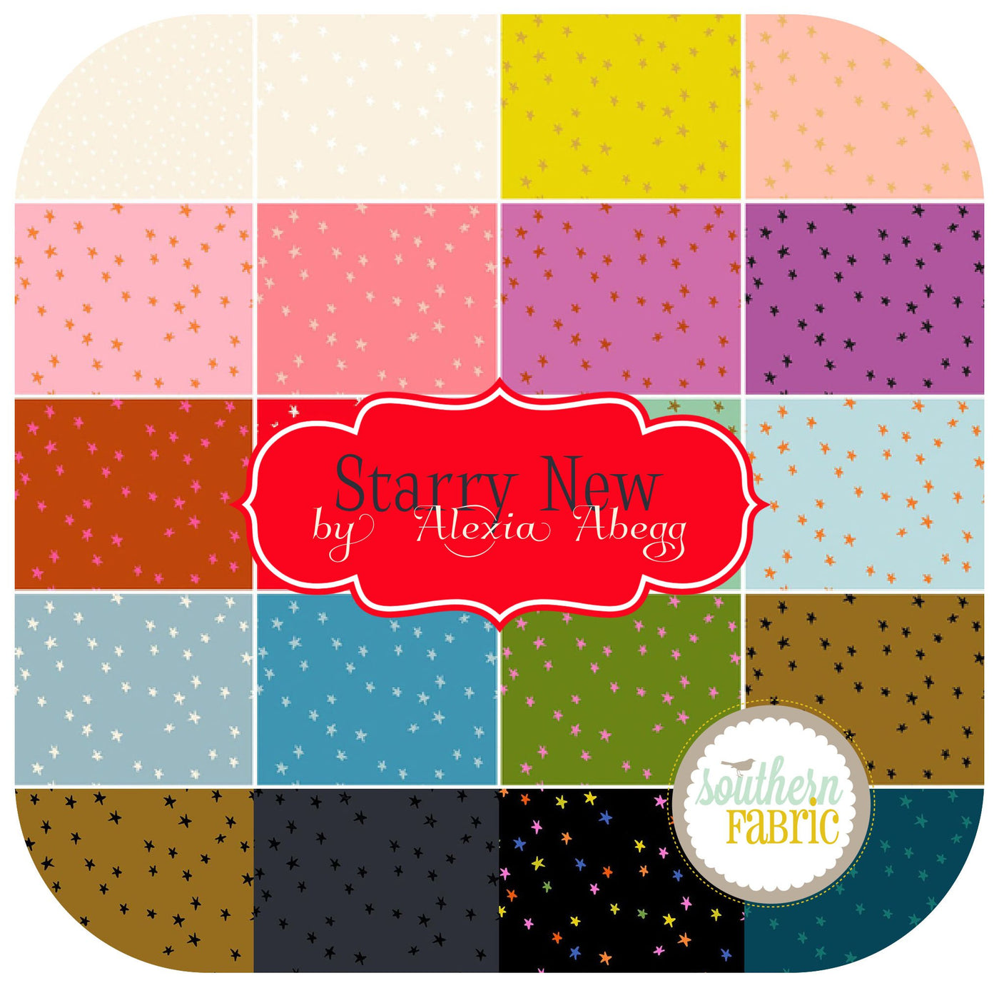 Starry New - Layer Cake (42 pcs) by Alexia Abegg for Ruby Star Society (RS4109LCN)