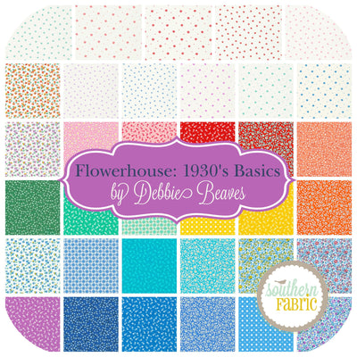 Flowerhouse 1930's Basics Charm Pack (42 pcs) by Debbie Beaves for Robert Kaufman (CHS-1068-42)