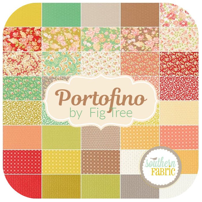 Portofino - Fat Eighth Bundle (40 pcs) by Fig Tree for Moda (35390F8)