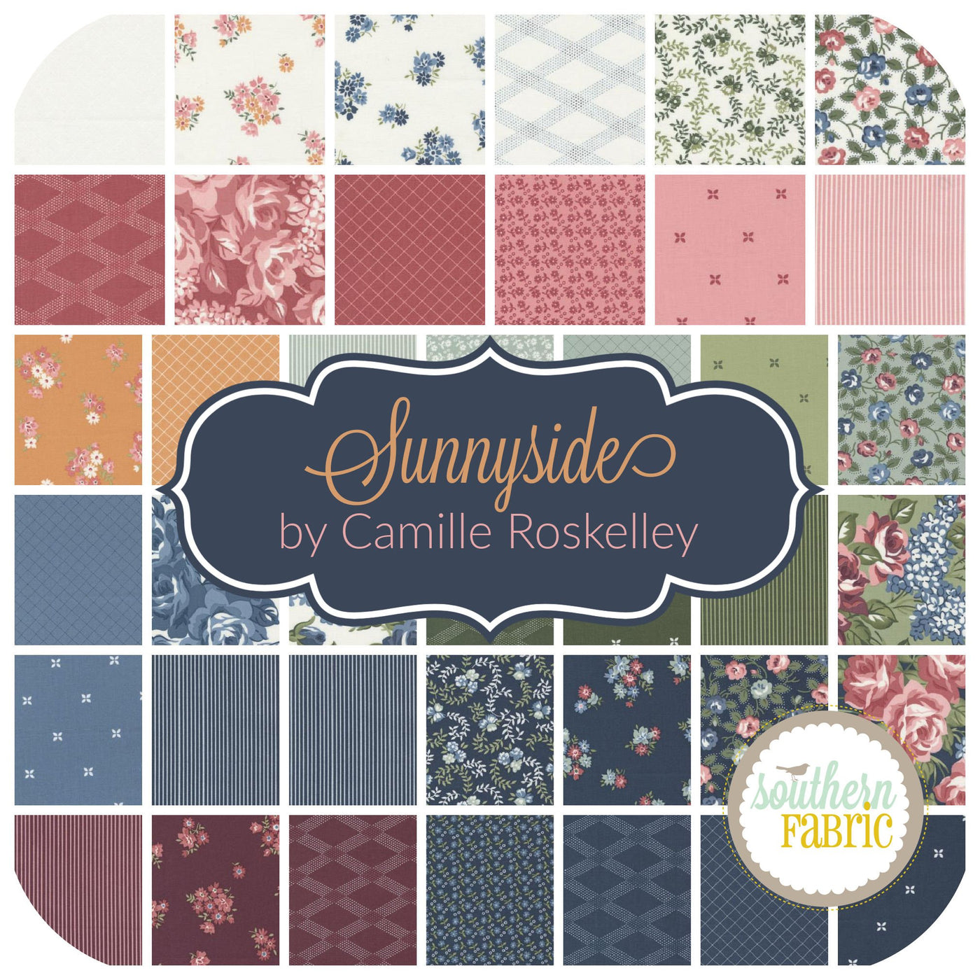 Sunnyside Charm Pack (42 pcs) by Camille Roskelley for Moda (55280PP)