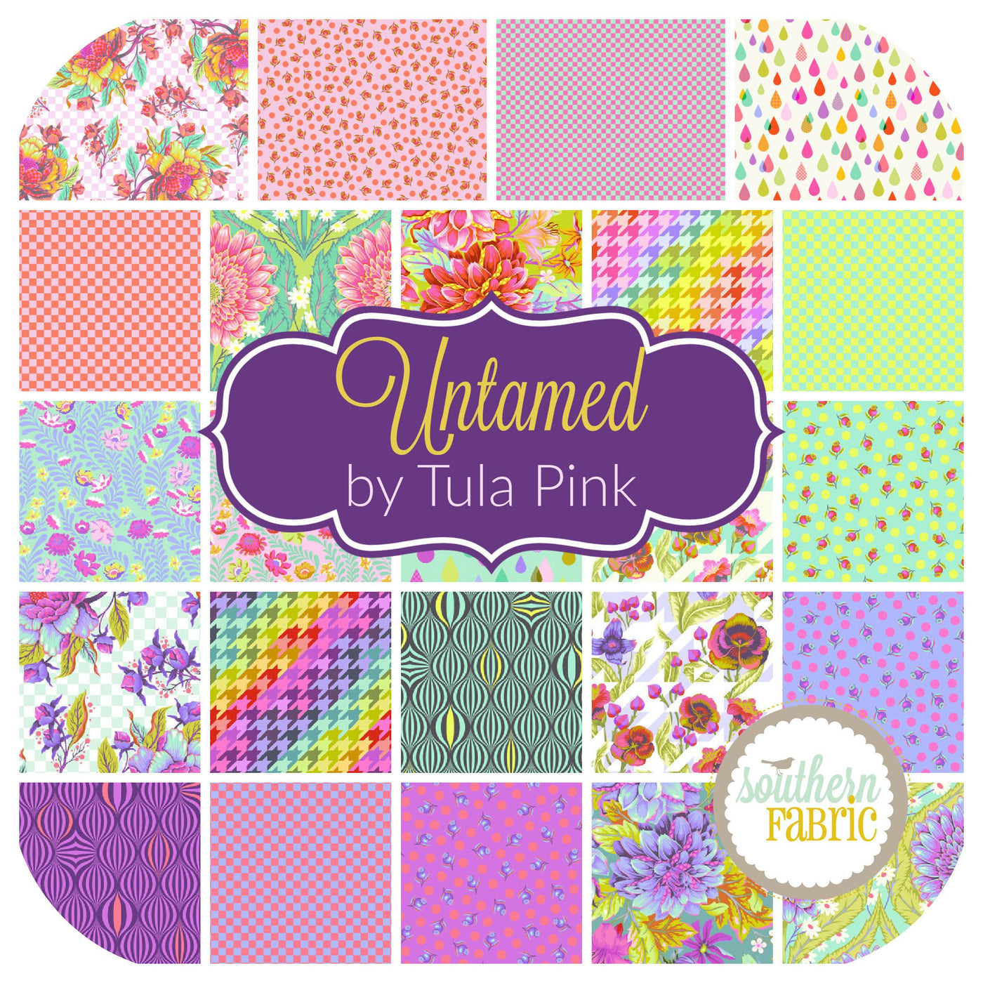 Untamed - Fat Quarter Bundle (24 pcs) by Tula Pink for Free Spirit