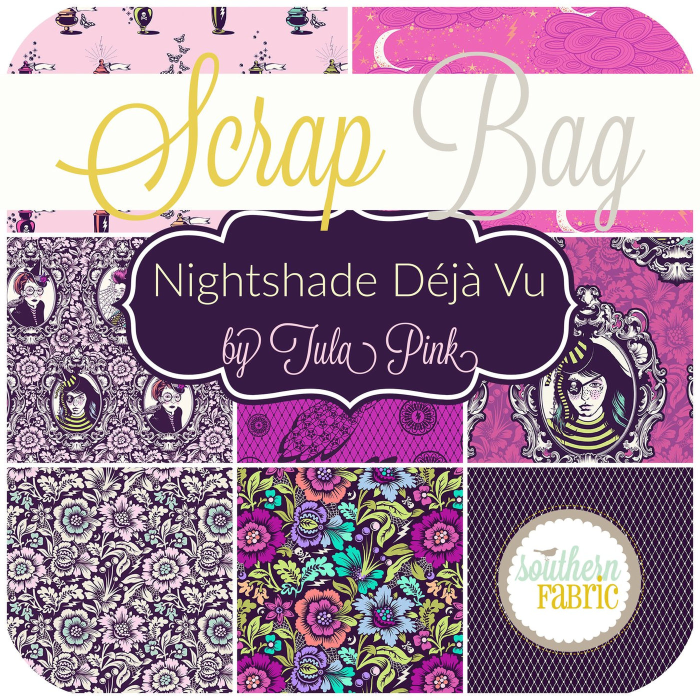 Nightshade Déjà Vu - Scrap Bag (Tula Pink - Free Spirit)