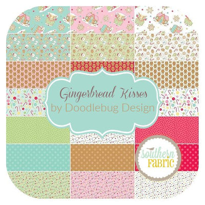 Gingerbread Kisses - Jelly Roll (40 pcs) by Doodlebug Design Inc. for Riley Blake (RP-16440-40)