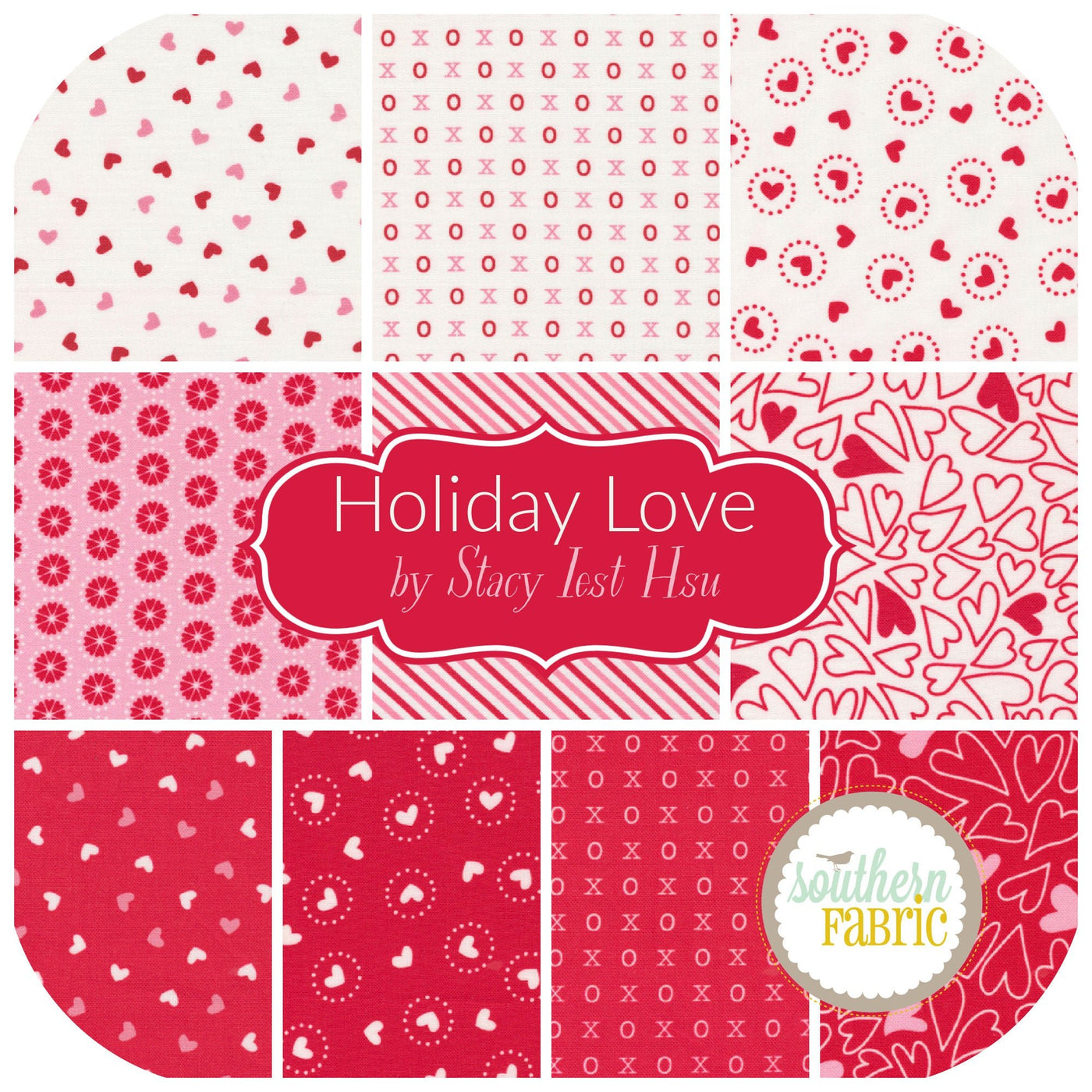 Holiday Love Fat Eighth Bundle (10 pcs) by Stacy Iest Hsu for Moda (20750F8)