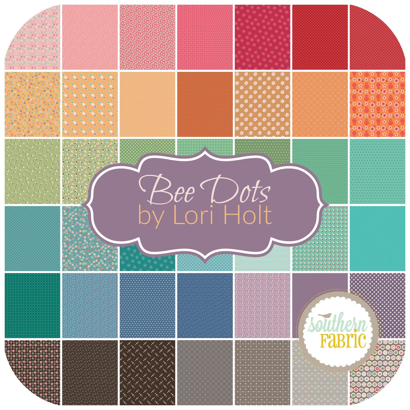 Bee Dots Fat Eighth Bundle (49 pcs) by Lori Holt for Riley Blake (LH.BD.F8)