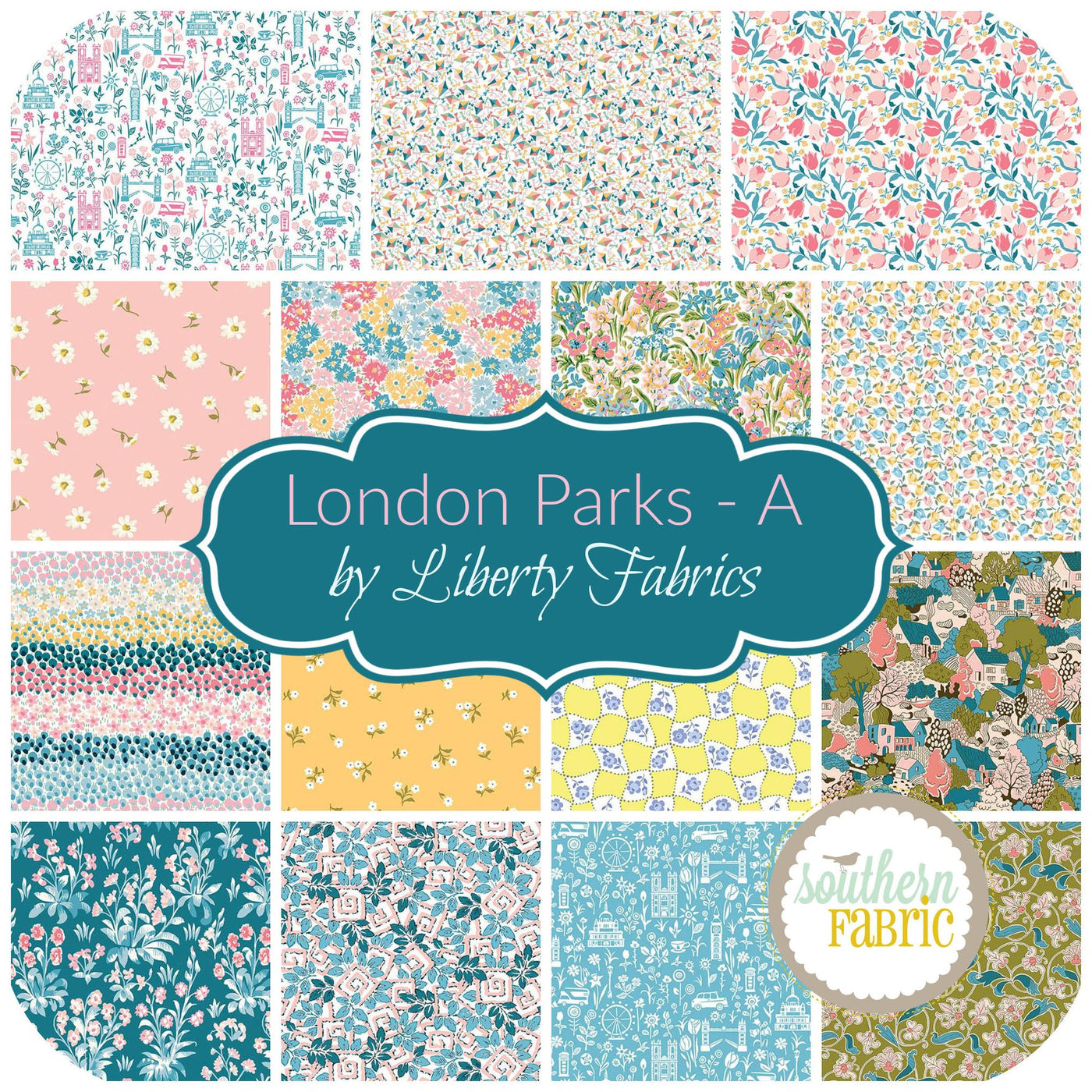 London Parks - A Scrap Bag (approx 2 yards) by Liberty Fabrics for Riley Blake (LL.LP.SBA)