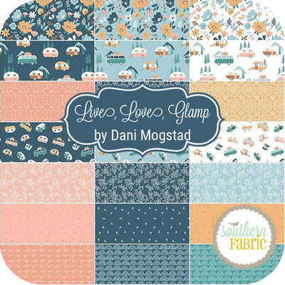 Live, Love, Glamp Scrap Bag (approx 2 yards) by Dani Mogstad for Riley Blake (DM.LLG.SB)