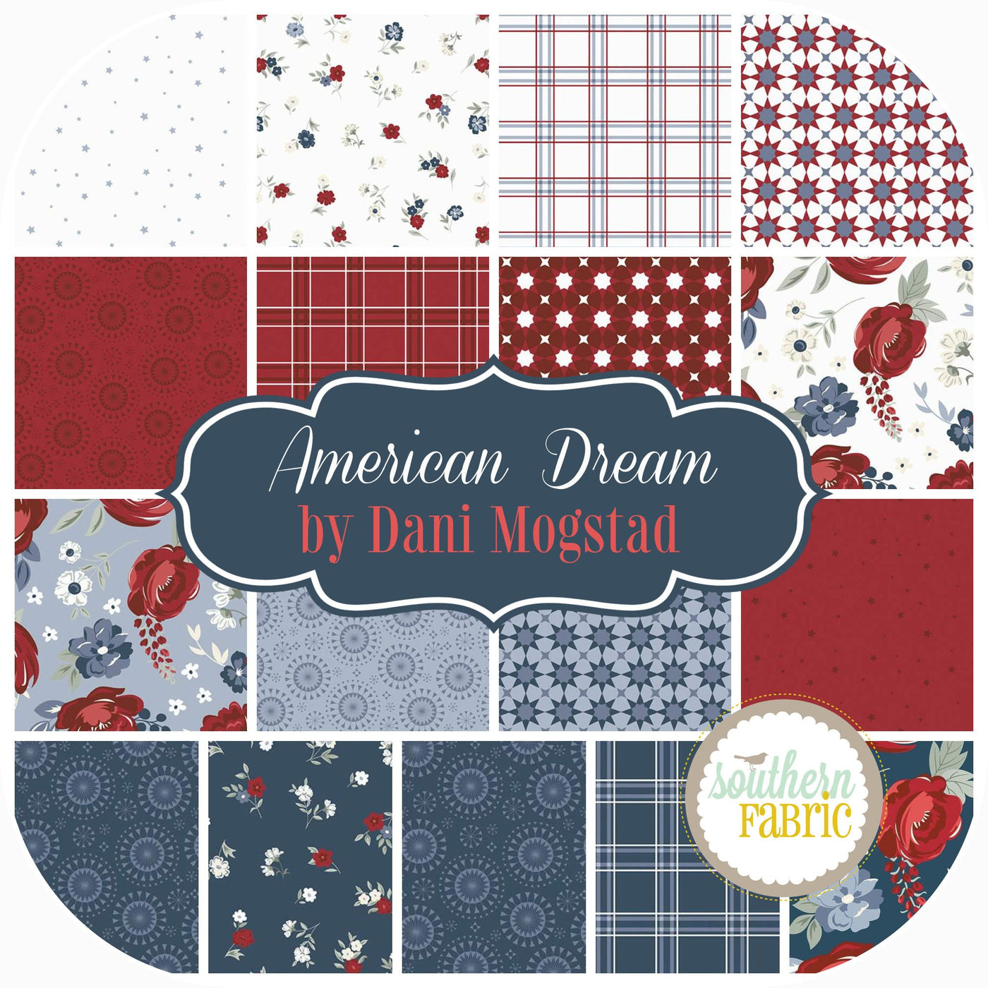 American Dream Jelly Roll (40 pcs) by Dani Mogstad for Riley Blake (RP-11930-40)