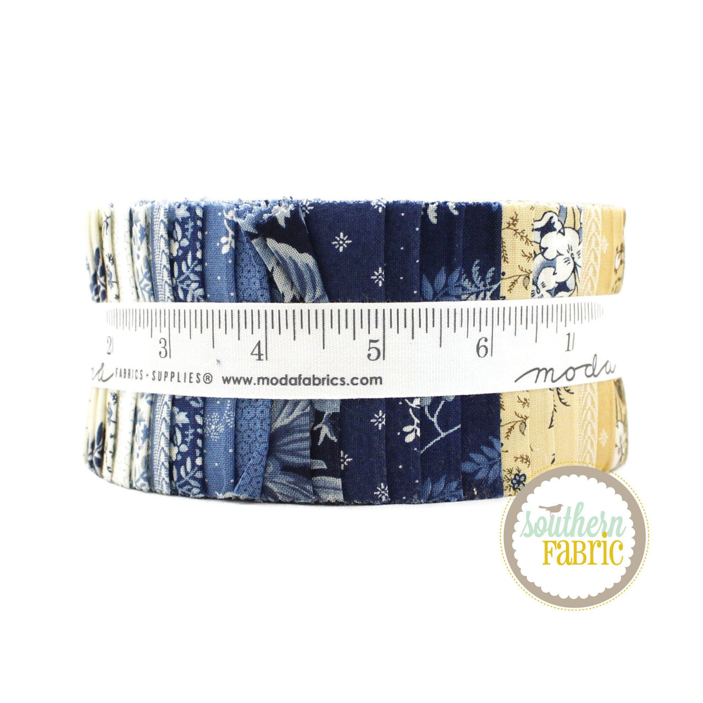 Amelia's Blues Jelly Roll (40 pcs) by Betsy Chutchian for Moda