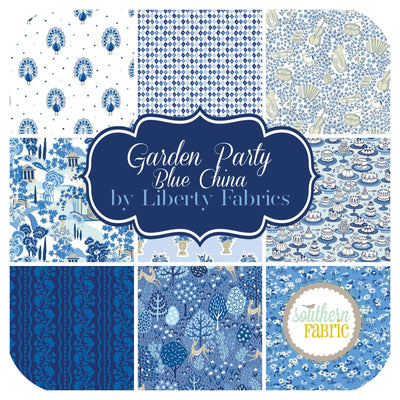 Garden Party Blue China Fat Quarter Bundle (12 pcs) by Liberty Fabrics for Riley Blake (FQ-LGARDENA-12)