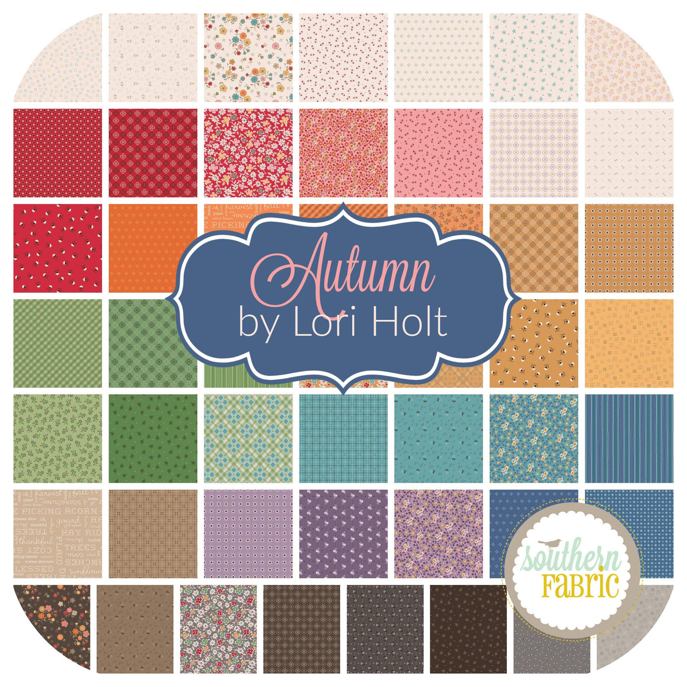 Autumn Jelly Roll (40 pcs) by Lori Holt for Riley Blake (RP-14650-40)