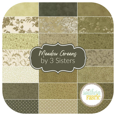 LM-IMAGE-138626071-Meadow Greens - Fat Quarter Bundle (21 pcs) by 3 Sisters for Moda (44362AB)